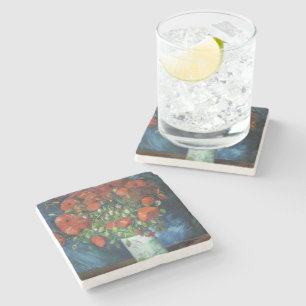 Dessous-de-verre En Pierre Vase par Red Poppies Vincent van Gogh