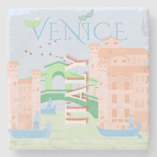 Dessous-de-verre En Pierre Venice Travel Art, Italie, Travel Art