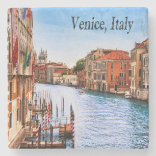 Dessous-de-verre En Pierre Venise, Italie Grand Canal Dessous de Verre en Pie
