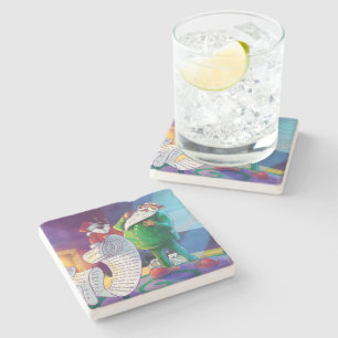 Dessous-de-verre En Pierre Vérifier deux fois Père Noël