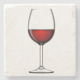 DESSOUS-DE-VERRE EN PIERRE VERRE DE VIN ROUGE