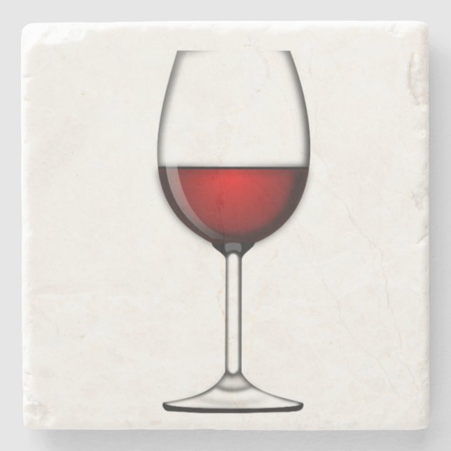 DESSOUS-DE-VERRE EN PIERRE VERRE DE VIN ROUGE (Devant)