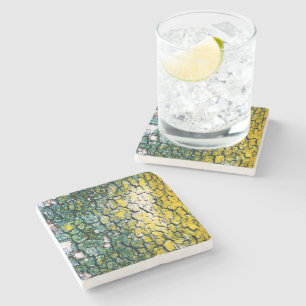 Dessous-de-verre En Pierre Vert jaune