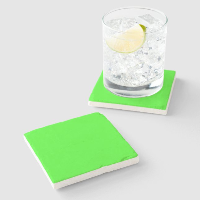 Dessous-de-verre En Pierre Vert Néon (Côté)