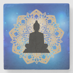 Dessous-de-verre En Pierre Vesak Day Bouddha et Mandala Vaisakha Purnima