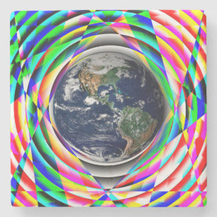 Dessous-de-verre En Pierre Vibes de la Terre par Kenneth Yoncich