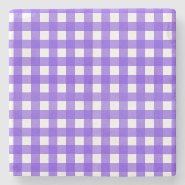 Dessous-de-verre En Pierre Vichy Lavande (Devant)