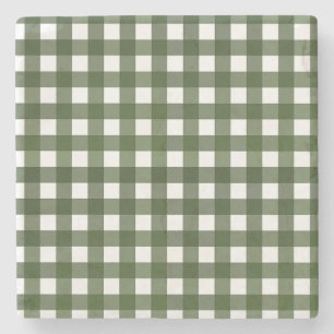 Dessous-de-verre En Pierre Vichy Vert d'Alsace