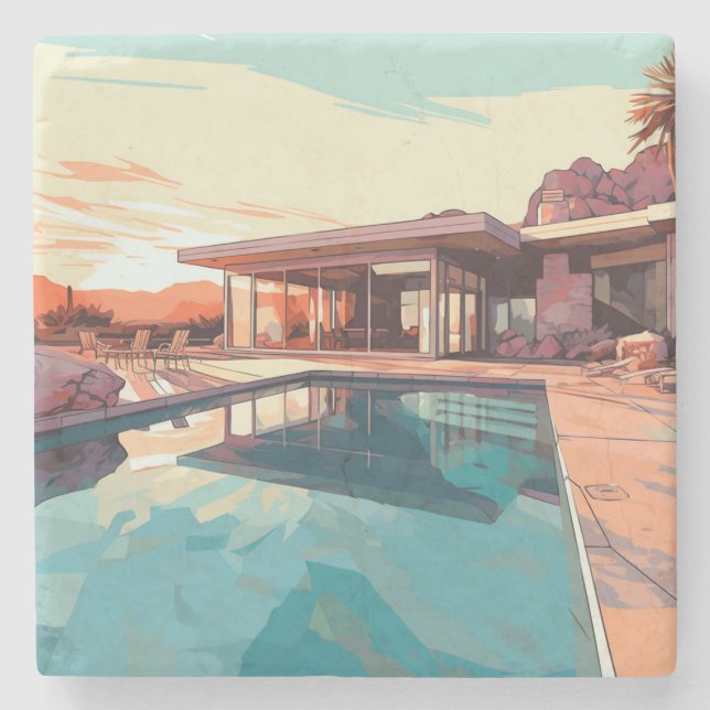 DESSOUS-DE-VERRE EN PIERRE VIE DE DÉSERT #3 (Devant)