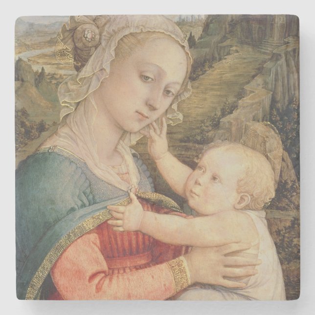 Dessous-de-verre En Pierre Vierge et enfant, c.1465 (Devant)