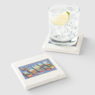 Dessous-de-verre En Pierre Vieux souvenir de Vintage voyage de St Louis