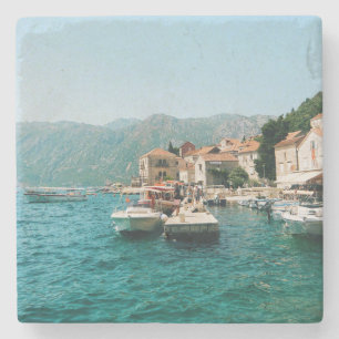Dessous-de-verre En Pierre Ville côtière de Perast, Monténégro