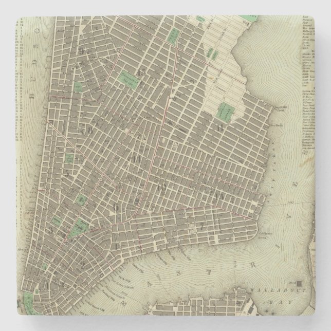 Dessous-de-verre En Pierre Ville de New-York (Devant)