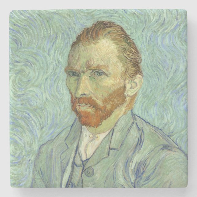 Dessous-de-verre En Pierre Vincent Van Gogh Autoportrait Peinture d'art (Devant)