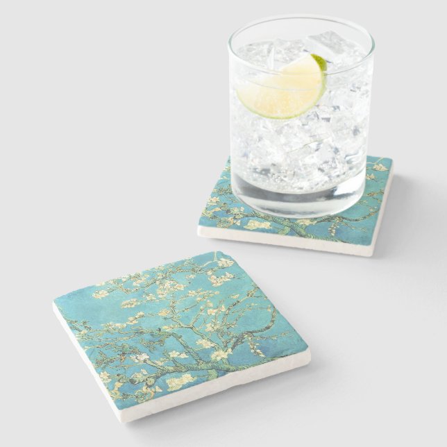 Dessous-de-verre En Pierre Vincent van Gogh Blossomong Aramande (Côté)