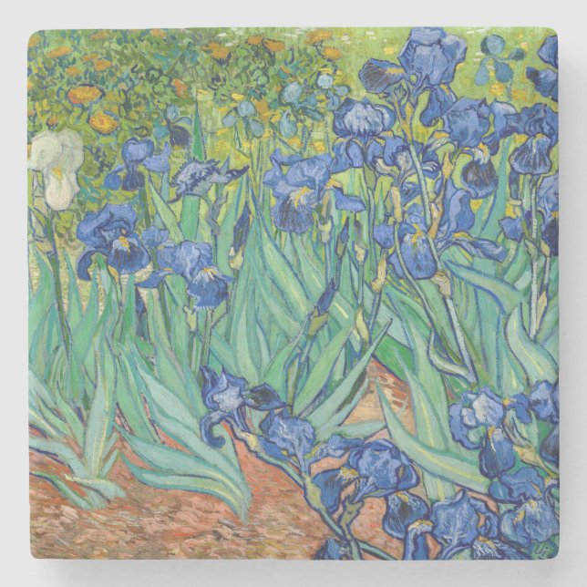 Dessous-de-verre En Pierre Vincent Van Gogh - Irises (Devant)