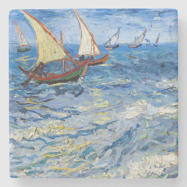 Dessous-de-verre En Pierre Vincent van Gogh - La mer aux Saintes-Maries (Devant)
