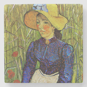 Dessous-de-verre En Pierre Vincent van Gogh - Paysanne en chapeau de paille