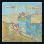 Dessous-de-verre En Pierre Vincent van Gogh - Pont Langlois à Arles #1<br><div class="desc">Le pont des Langlois à Arles avec femmes Laver - Vincent van Gogh,  Huile sur toile,  1888,  Arles</div>