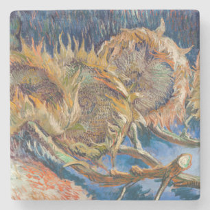 Dessous-de-verre En Pierre Vincent van Gogh - Quatre Tournesols Coupés