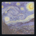 Dessous-de-verre En Pierre Vincent Van Gogh Starry Nuit Vintage Art<br><div class="desc">Vincent van Gogh Starry Night Art Peinture Starry Night est un tableau de l'artiste post-impressionniste néerlandais Vincent van Gogh. Le ciel bleu de la nuit est rempli de nuages tourbillonnants, d'étoiles et d'une lune brillante croissant. La Nuit étoilée est la seule nocturne de la série de vues depuis la fenêtre...</div>