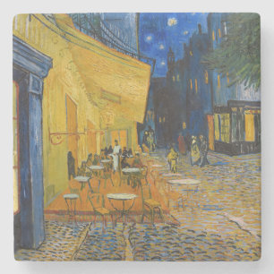 Dessous-de-verre En Pierre Vincent van Gogh - Terrasse de café la nuit