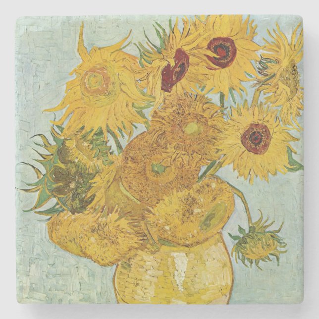 Dessous-de-verre En Pierre Vincent Van Gogh - Vase avec douze tournesols (Devant)