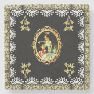 Dessous-de-verre En Pierre Vintage
