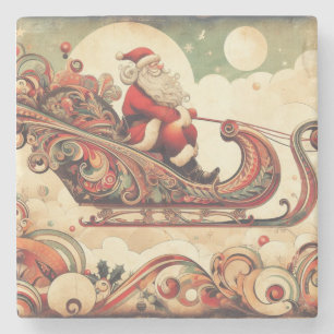 Dessous-de-verre En Pierre vintage/caprical/père Noël/Noël