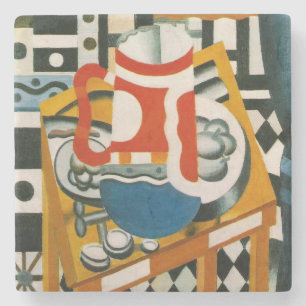 Dessous-de-verre En Pierre Vintage Fernand Leger Still Life avec Beer Mug