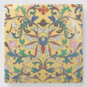 Dessous-de-verre En Pierre Vintage rétro Floral Minton Carrelage Botanique