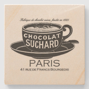 Dessous-de-verre En Pierre Vintage Suchard Chocolat et Carré