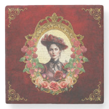 Vintage Victoria Rose Lady En Rouge