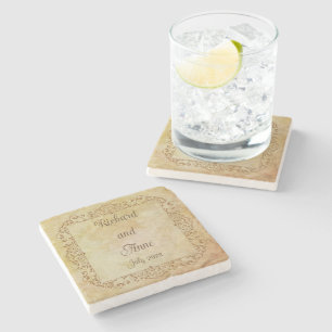 Dessous-de-verre En Pierre Vintage victorien romantique Fairytale Mariage