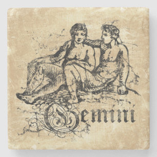 Dessous-de-verre En Pierre Vintage Zodiac Gemini