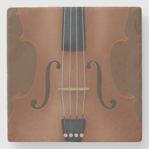 Dessous-de-verre En Pierre Viola violon violon aux instruments à cordes Détai
