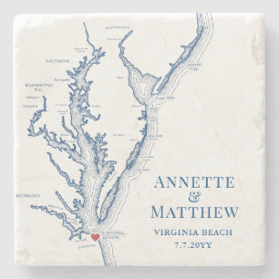 Dessous-de-verre En Pierre Virginia Beach Destination Wedding Favor