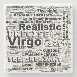 Dessous-de-verre En Pierre Virgo Zodiac Mot Cloud Inspiration