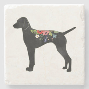 Dessous-de-verre En Pierre Vizsla Chien race Boho Foral Silhouette Stone Coas