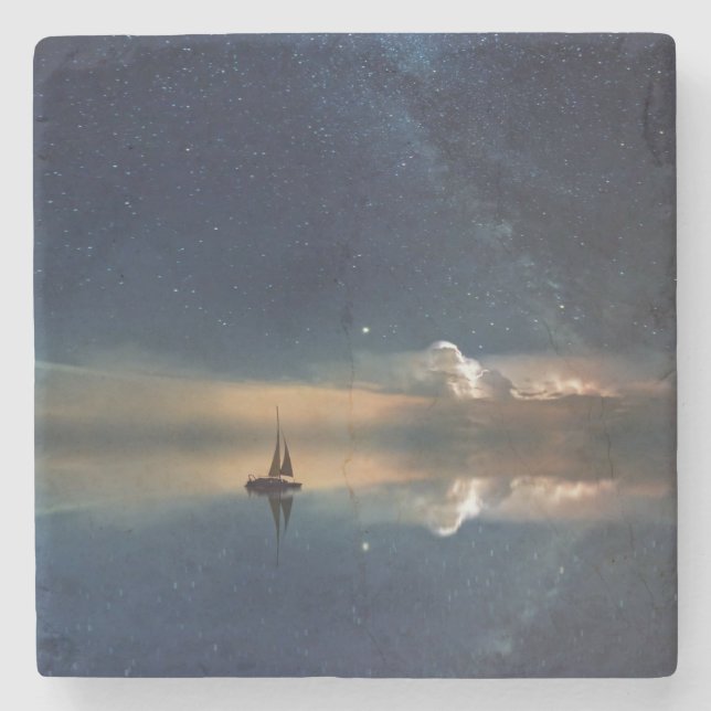 Dessous-de-verre En Pierre Voile vers les nuages (Devant)