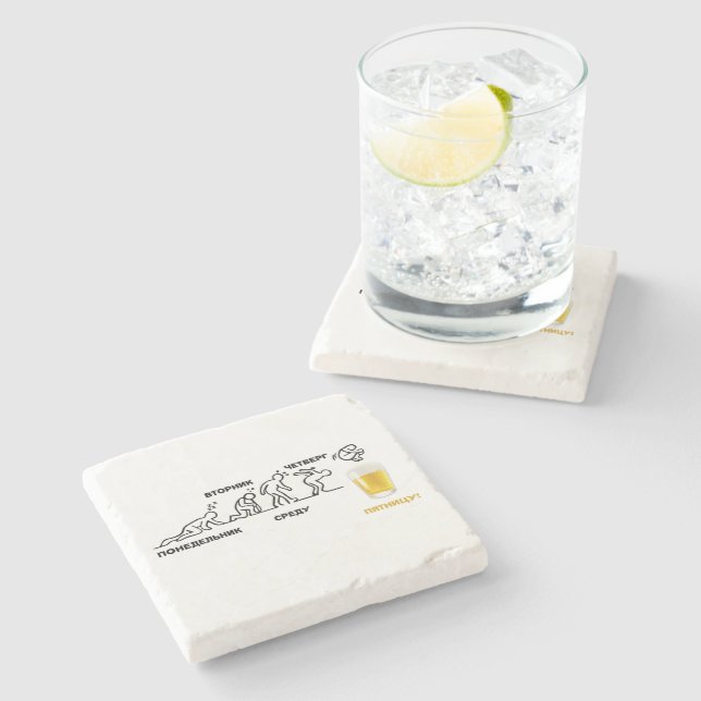 Dessous-de-verre En Pierre Volution de la bière (Côté)