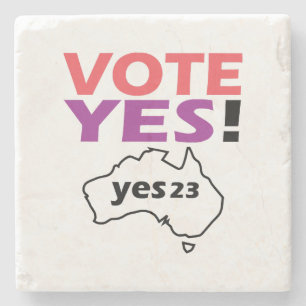 Dessous-de-verre En Pierre Votez Oui Pour La Voix Des Australiens Indigènes