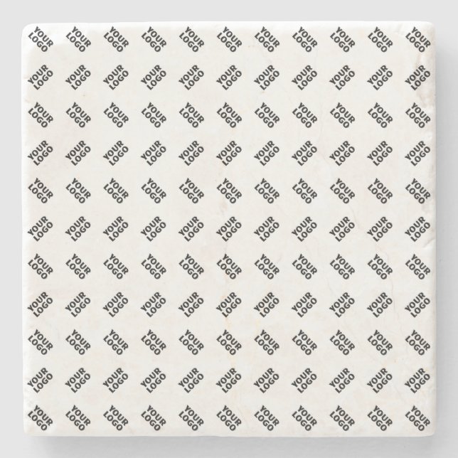 Dessous-de-verre En Pierre Votre logo | Motif répété de substitution simple (Devant)
