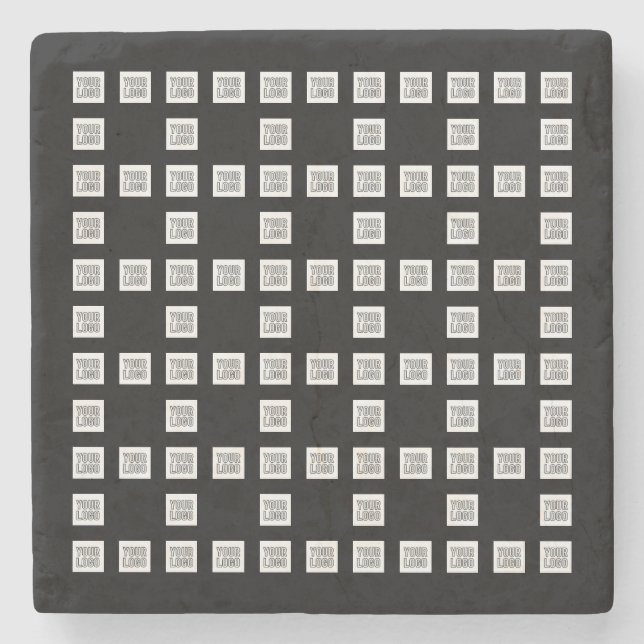 Dessous-de-verre En Pierre Votre logo ou votre Motif de répétition unique (Devant)