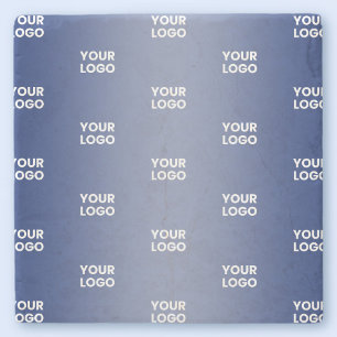 Dessous-de-verre En Pierre Votre logo simple en répétition dégradé bleu marin