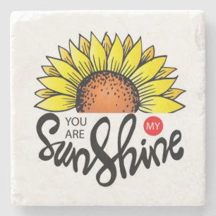Dessous-de-verre En Pierre Vous êtes mon Dessous de verre Sunshine Sunflower