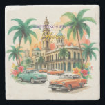Dessous-de-verre En Pierre Voyage Cuba vintage - Salutations de La Havane<br><div class="desc">Publicité Vintage voyage et touristique - Cuba</div>