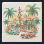 Dessous-de-verre En Pierre Voyage Cuba vintage - Salutations de La Havane<br><div class="desc">Publicité Vintage voyage et touristique - Cuba</div>