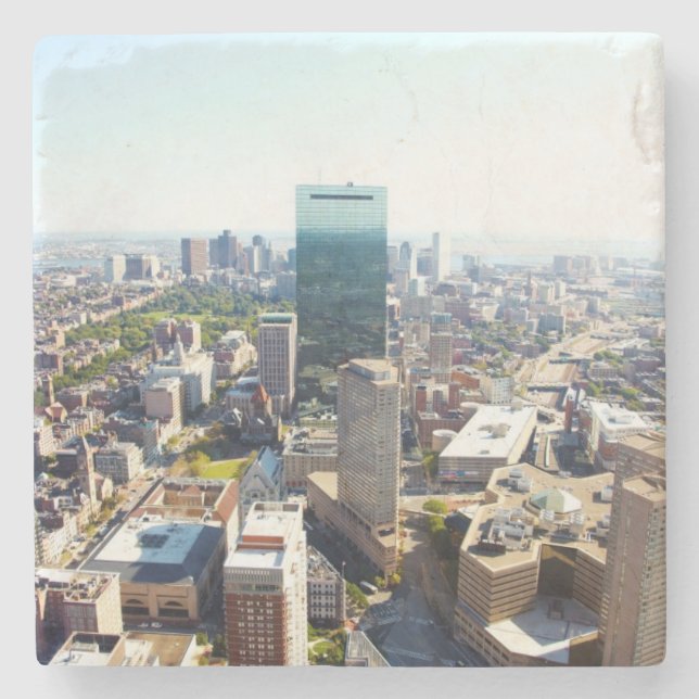 Dessous-de-verre En Pierre Vue aérienne de Boston 2 (Devant)