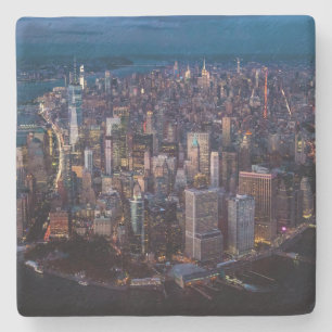 Dessous-de-verre En Pierre Vue aérienne de Manhattan
